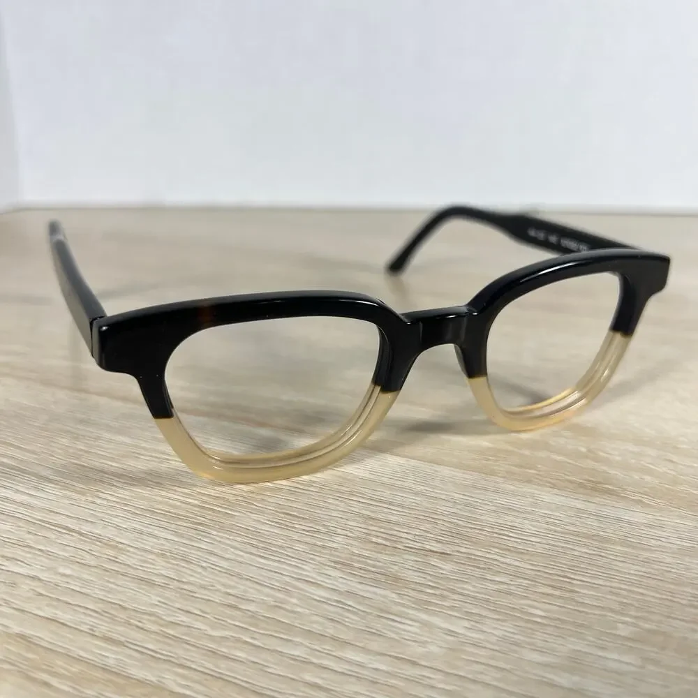 RARE SEE 1212 101082/101 Eyeglasses Split Dark Tortoise Horn Rim Frame 44-23-145